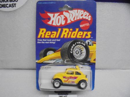 1983 HOT WHEELS REAL RIDERS YELLOW VOLKSWAGEN BAJA BUG W WHITE HUB RR S Hot on Sale