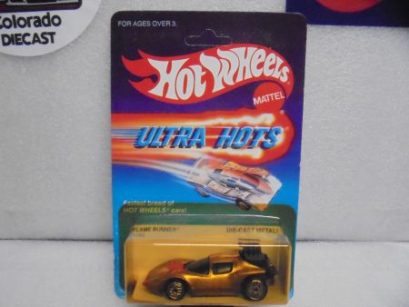 1983 HOT WHEELS ULTRA HOTS GOLD FLAME RUNNER YELLOWED BLISTER UNPUNCHED CARD Sale