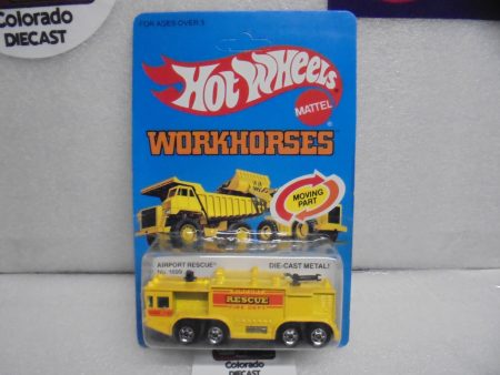 1983 HOT WHEELS YELLOW AIRPORT RESCUE TRUCK UNPUNCHED CARD Online Hot Sale