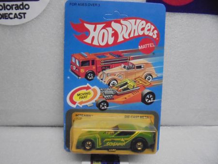 1982 HOT WHEELS GREEN SCREAMIN  FUNNY CAR UNPUNCHED CARD For Cheap