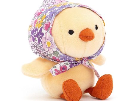 JellyCat Betty Bonnet Yellow Chick - H11cm Online now