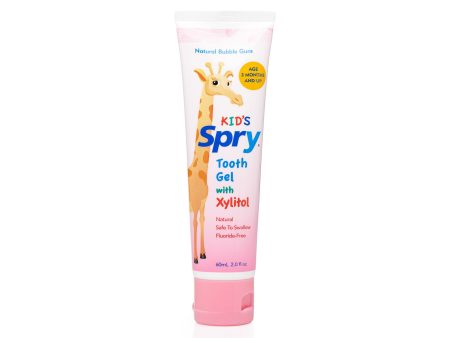 Spry Kid s Fluoride-Free Tooth Gel with Xylitol - Strawberry Banana Flavour 60ml Fashion