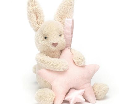 JellyCat Star Bunny Pink Musical Pull - H28cm For Discount