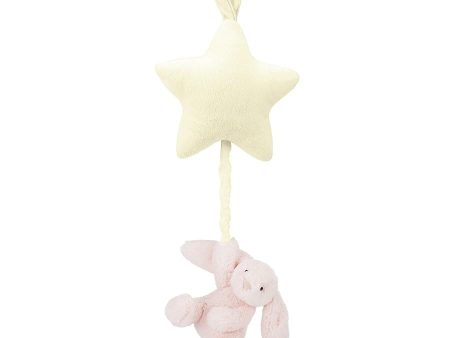 JellyCat Bashful Pink Bunny Star Musical Pull Sale